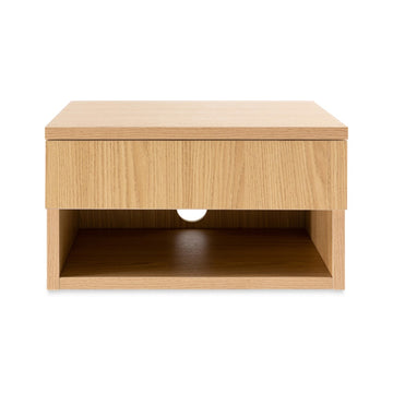 Ettore 15.71" Mid-Century Modern Floating Wall Mounted Nightstand with Soft-Close Drawer and Cable Hole - JONATHAN Y
